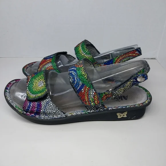 Alegria VERONA Bullseye Women EU 39 US 8.5 Multicolor Strappy Adjustable VER-387 - Picture 3 of 12